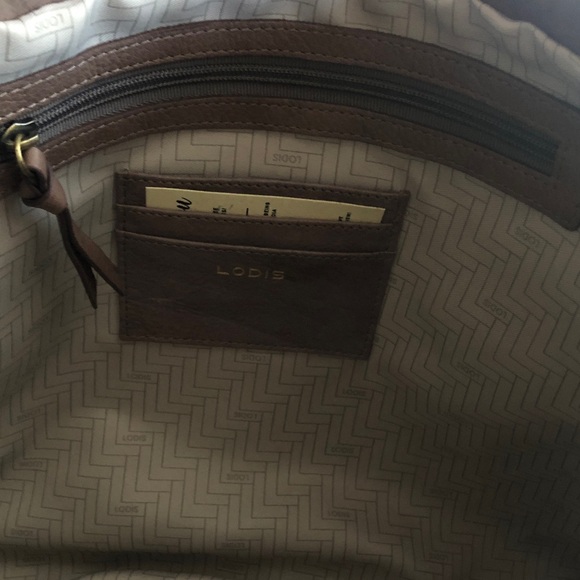 NWT LODIS Lamba Leather Laurel Shoulder Tote Bag w/ Dust Cover - Picture 7 of 9